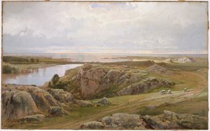 リリーポンド、ニューポート、1877（紙にトイレ）
